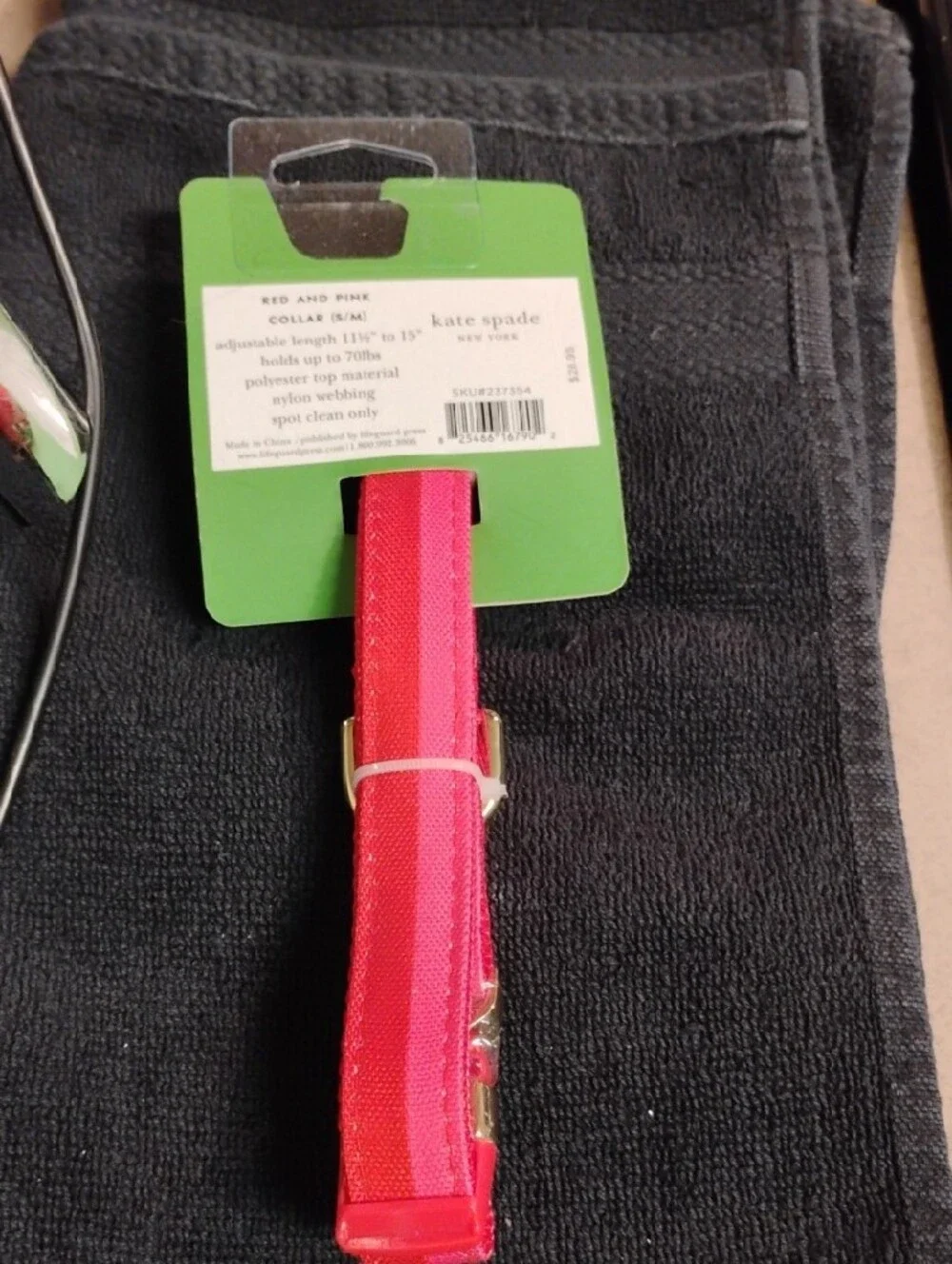 kate spade Kids Hot Pink Signature Belt with Gold Hardware